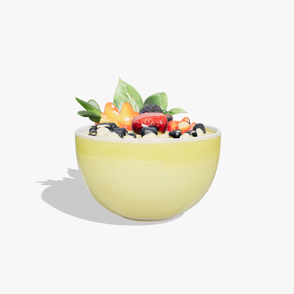Tropical Smoothie Bowl 3D model pack